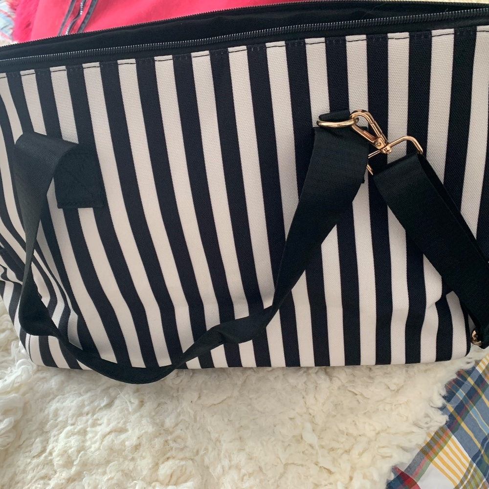 Alice + Olivia Striped Canvas Duffel Bag - Picture 7 of 7